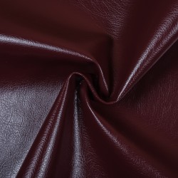 Ткань Дерматин (Кожзам) для мебели, цвет Бордовый (на отрез)  в Перми