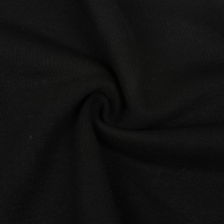 Ткань Футер 3-х нитка, Петля, цвет Черный (на отрез)  в Перми