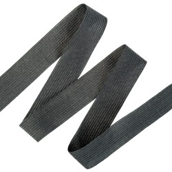 Окантовочная лента-бейка, цвет Чёрный 22мм (на отрез)  в Перми