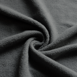 Ткань Флис Односторонний 130 гр/м2, цвет Серый (на отрез)  в Перми