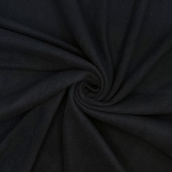 Ткань Флис Односторонний 130 гр/м2, цвет Черный (на отрез)  в Перми