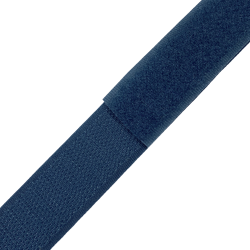 Контактная лента 25мм цвет Синий (велькро-липучка, на отрез)  в Перми