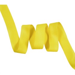 Окантовочная лента-бейка, цвет Жёлтый 22мм (на отрез)  в Перми
